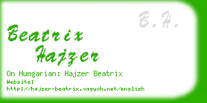 beatrix hajzer business card